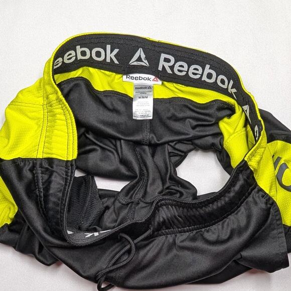 Reebok Men's Activewear Shorts Medium Black/Yellow Used - Picture 6 of 6